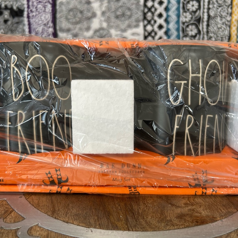 Rae Dunn Boo Ghost Mug Set